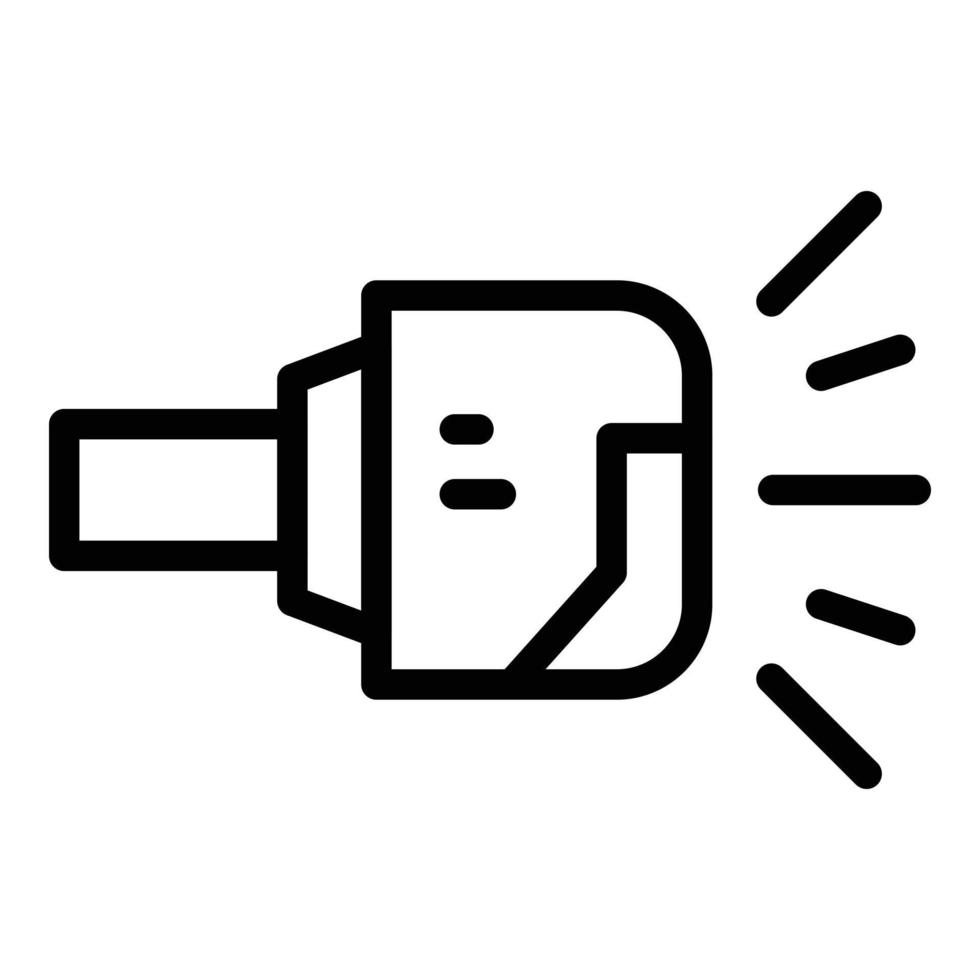 Goggles visualization icon, outline style vector