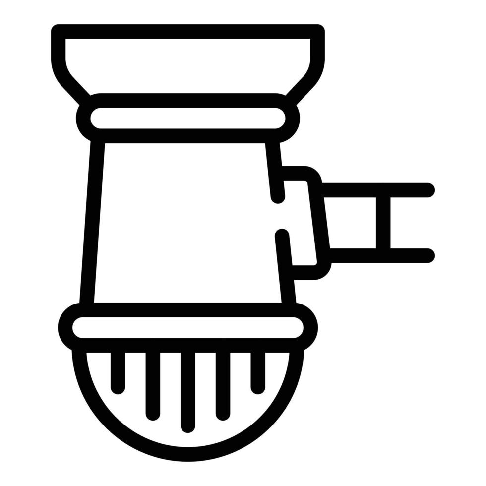 Water pipeline icon, outline style vector