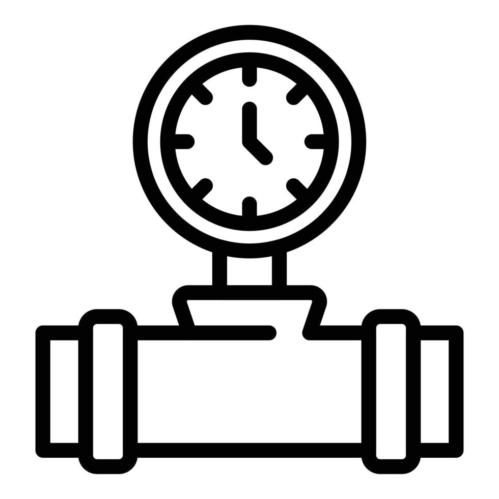 Pressure tap icon, outline style vector