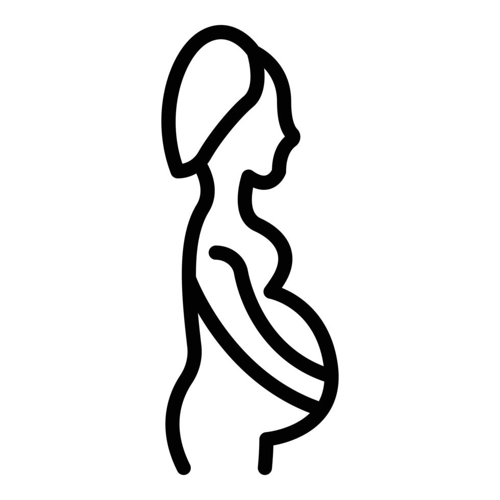 Woman maternity icon, outline style vector