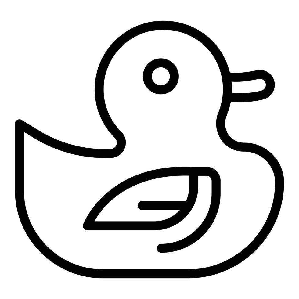 icono de pato de baño, estilo de contorno vector