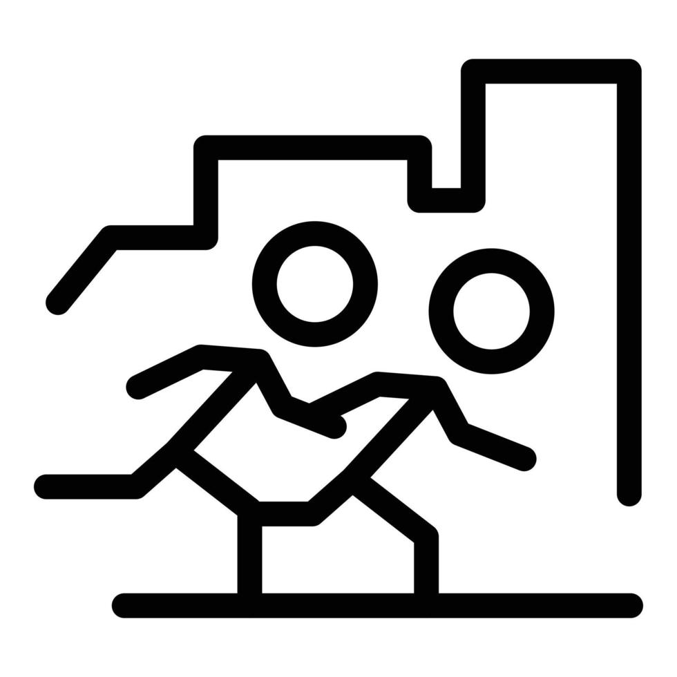 Runner city icon, outline style vector