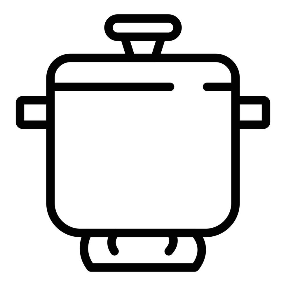 French saucepan icon outline vector. Kitchen chef 15912896 Vector Art