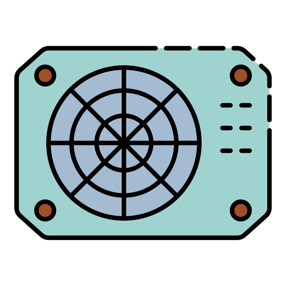 Conditioner box icon color outline vector