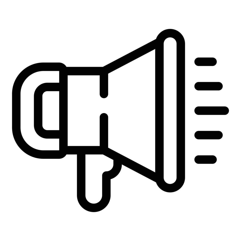 Support megaphone icon, outline style vector