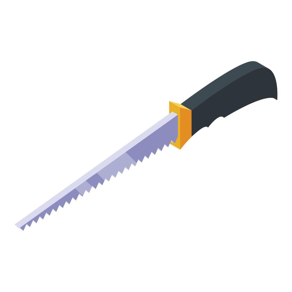 Carpentry saw icon, isometric style vector