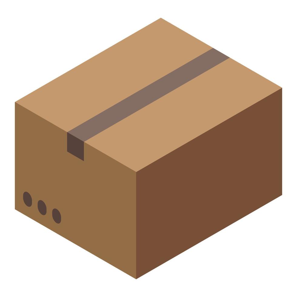 Parcel textile clothes icon, isometric style vector