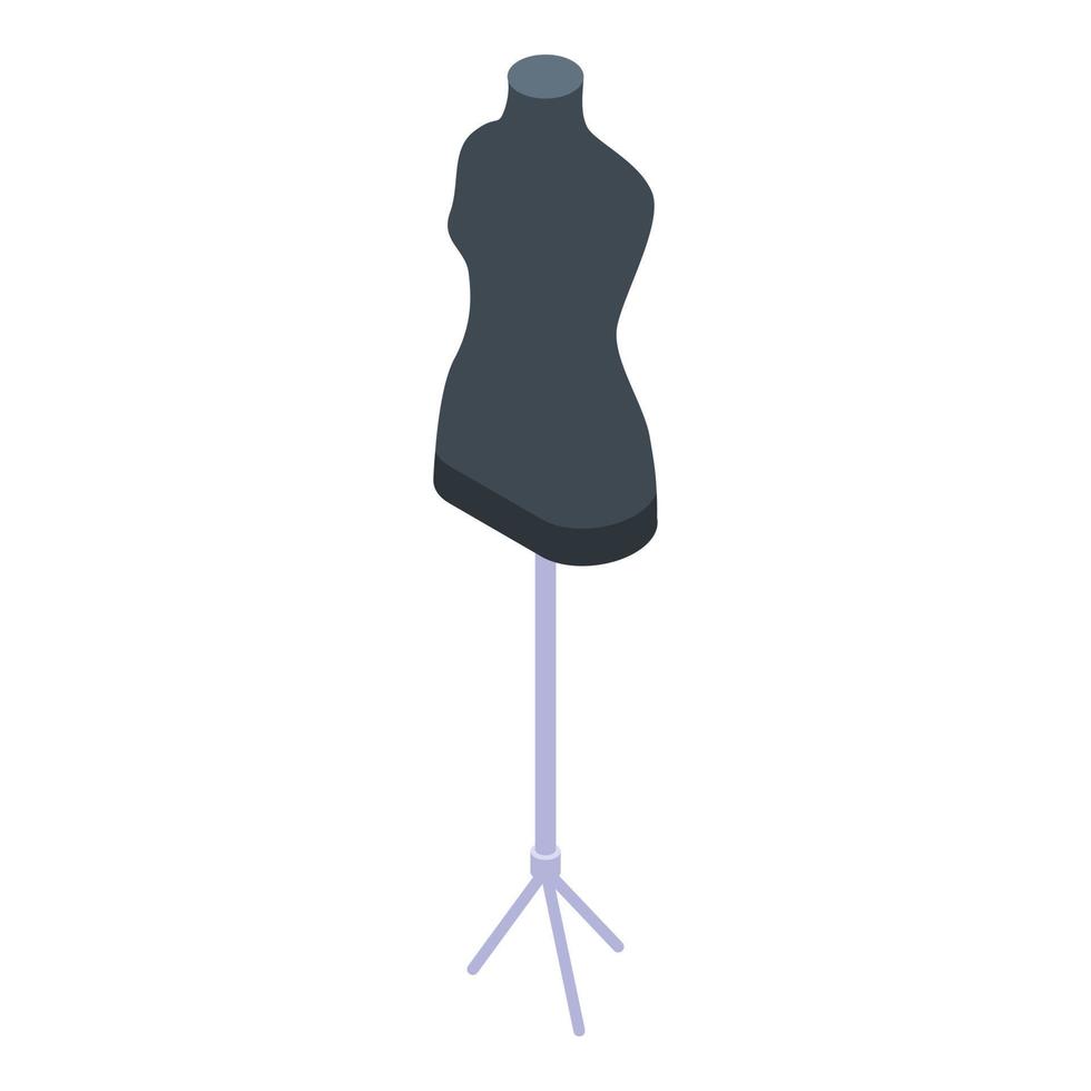 Plastic mannequin icon, isometric style vector