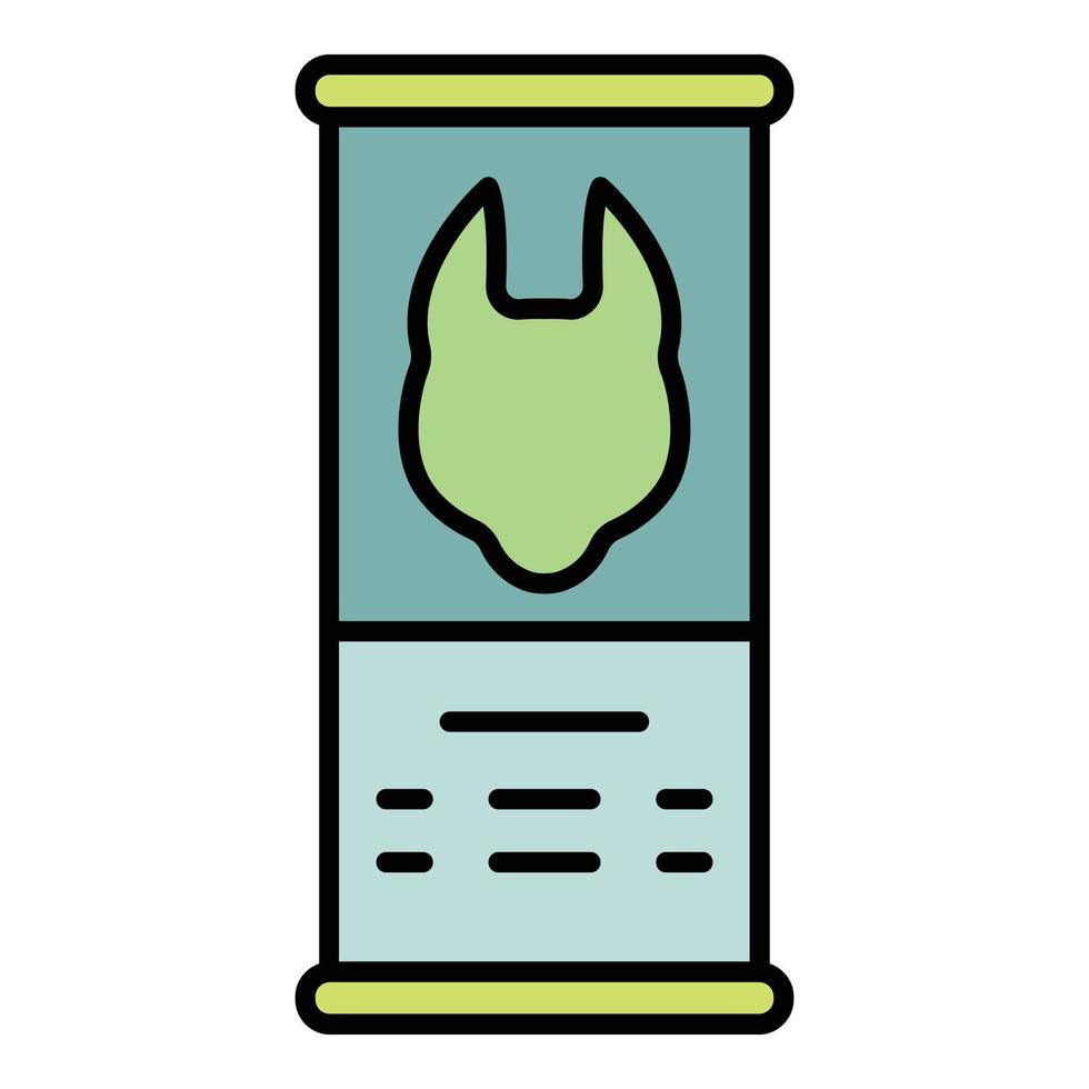 Dog food tin can icon color outline vector