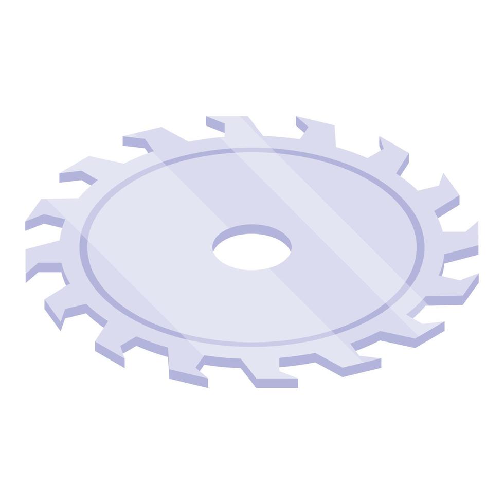 icono de sierra circular, estilo isométrico vector