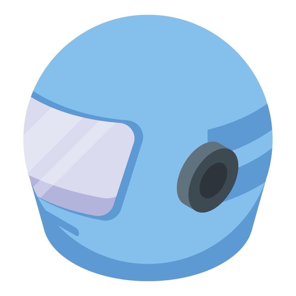 Parachuter helmet icon, isometric style vector