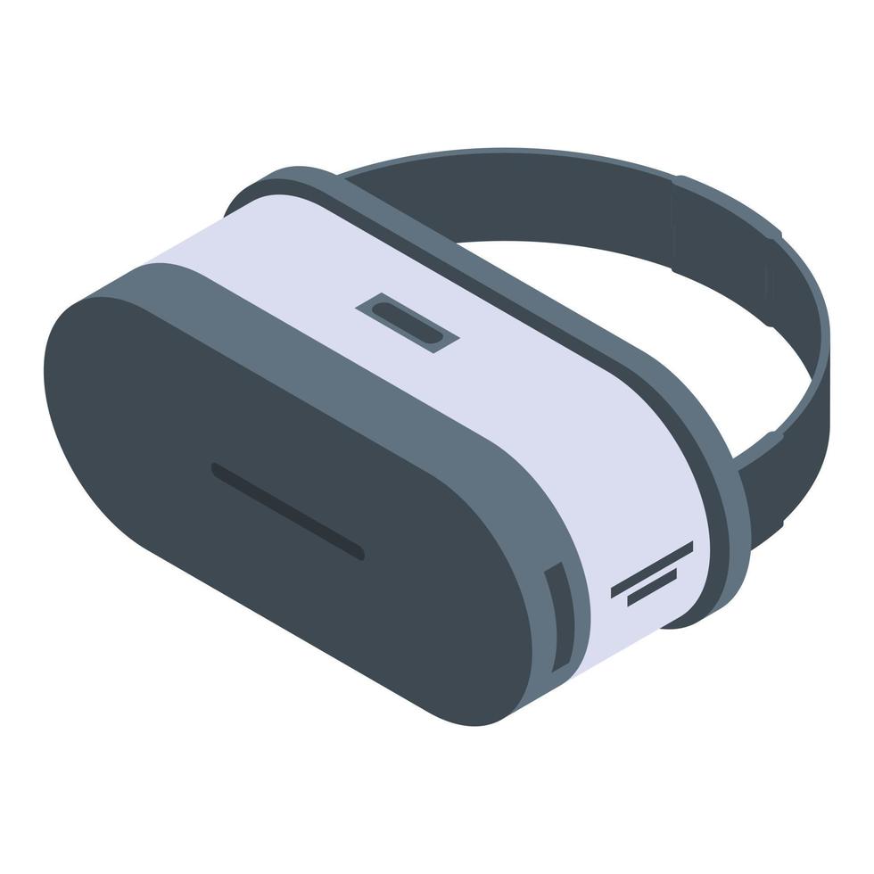 Vr headset icon, isometric style vector