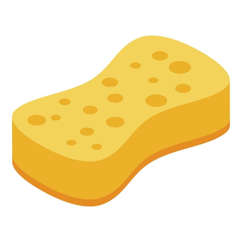 Sauna sponge icon, isometric style vector