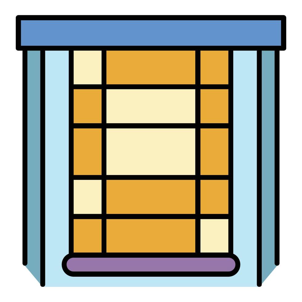 Blind window icon color outline vector