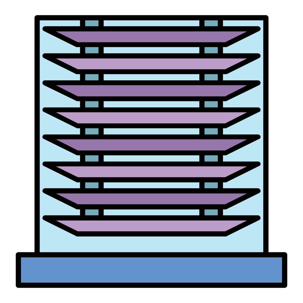 Horizontal jalousie icon color outline vector