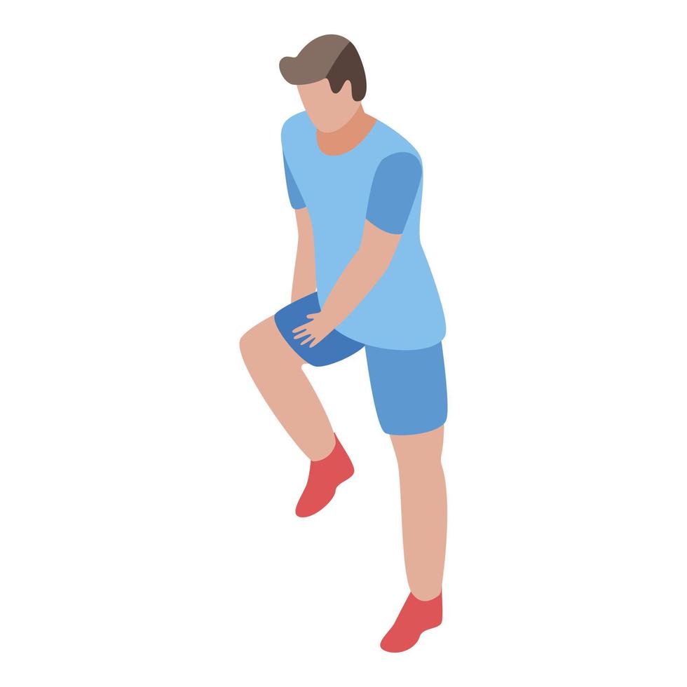 Sport knee injury icon, isometric style vector