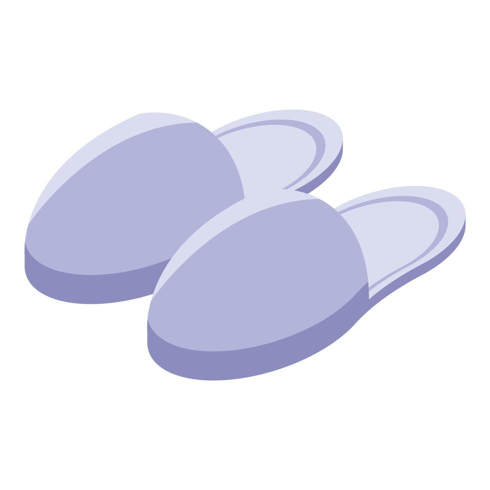 Sauna slippers icon, isometric style vector