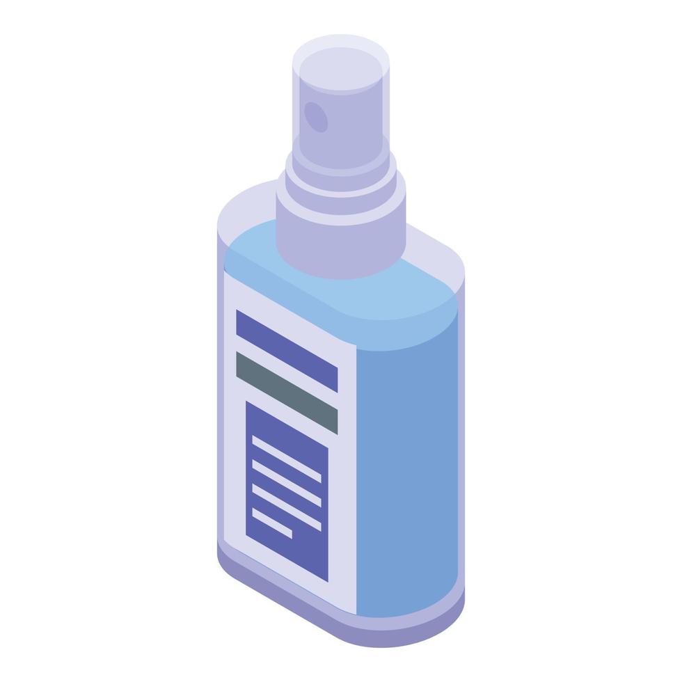 Aerosol antiseptic spray icon, isometric style vector