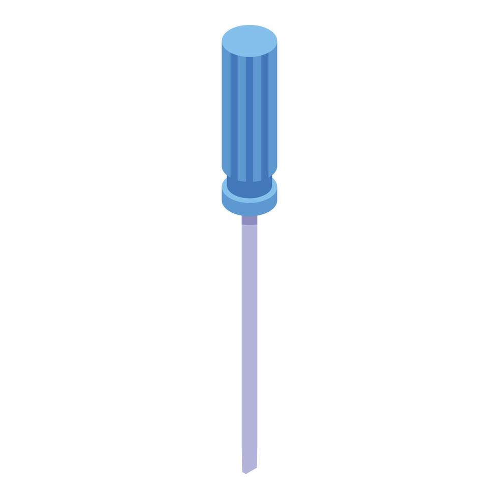 Repair screwdriver icon, isometric style vector