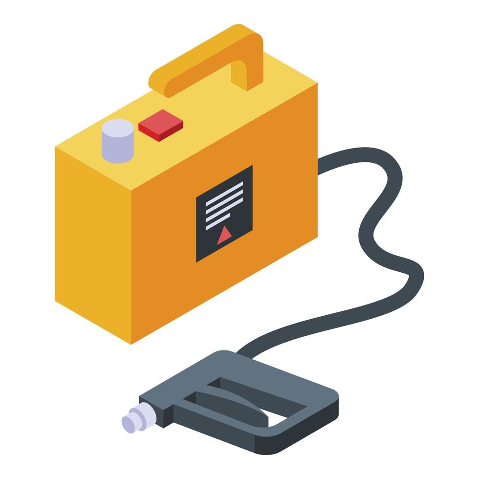 Clothes steam cleaner icon, isometric style vector