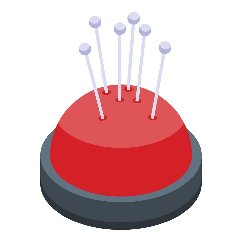Sewing pillow icon, isometric style vector