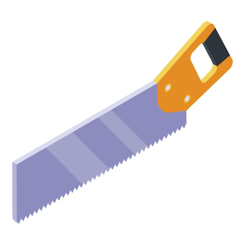 Home saw icon, isometric style vector