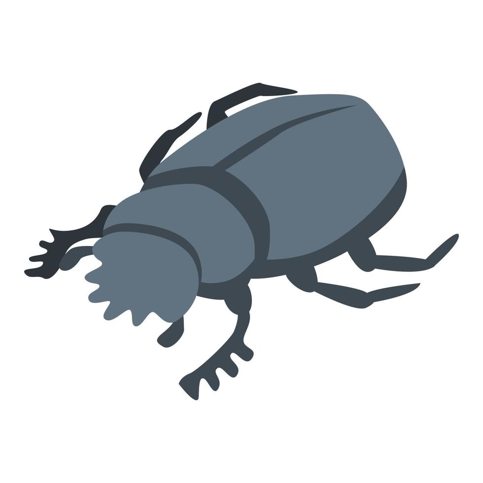 icono de escarabajo forestal, estilo isométrico vector