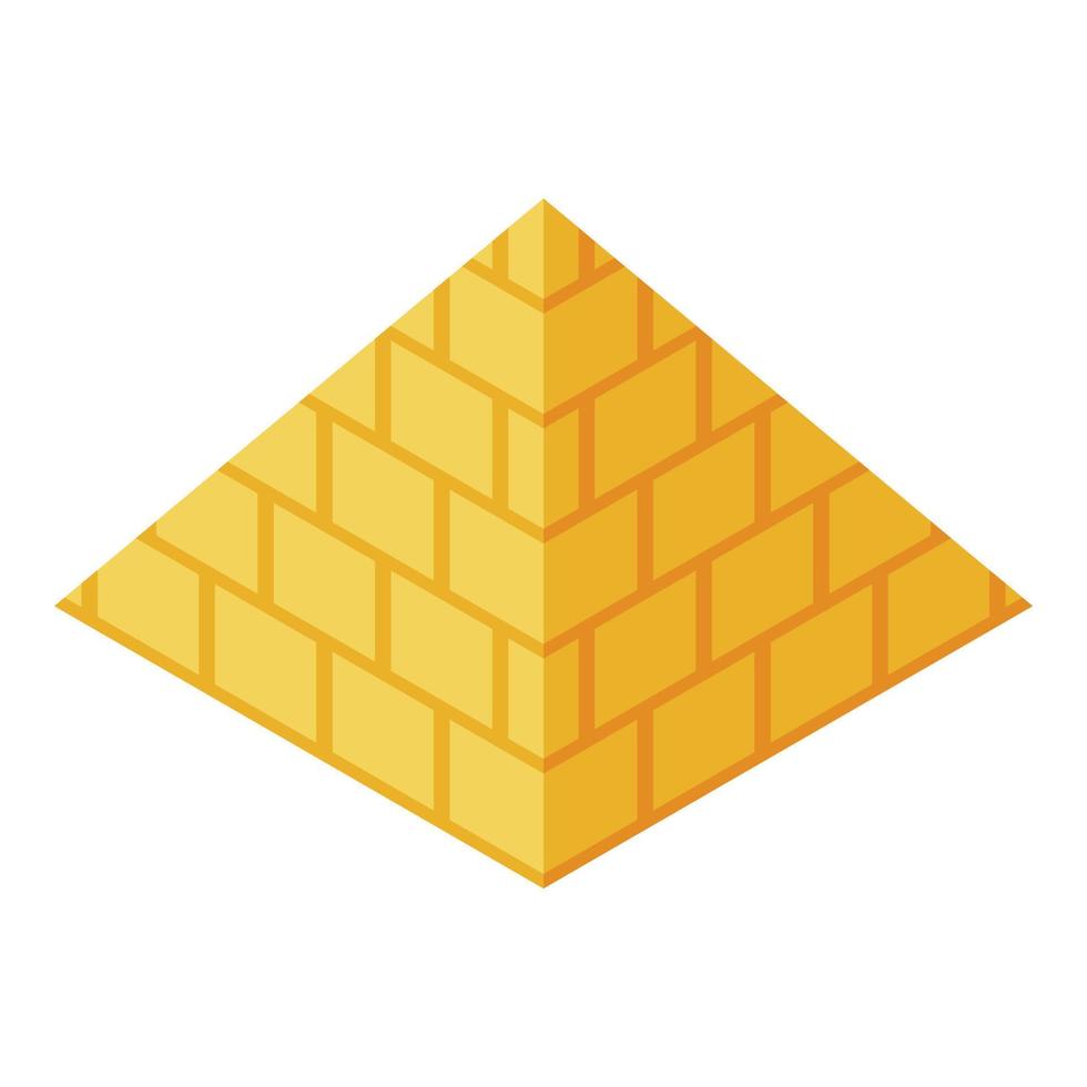 Egypt pyramide icon, isometric style vector