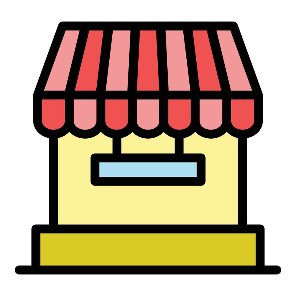 Floating seller icon color outline vector