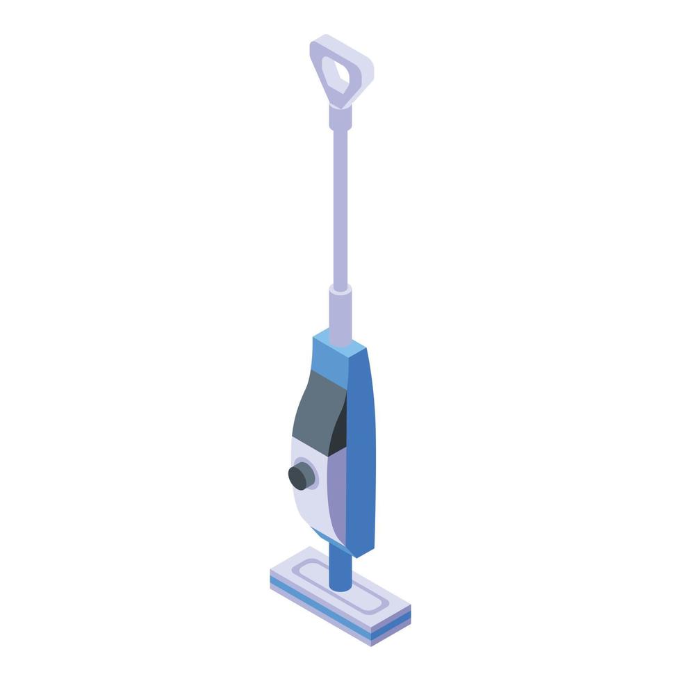 Robot steam cleaner icon, isometric style vector