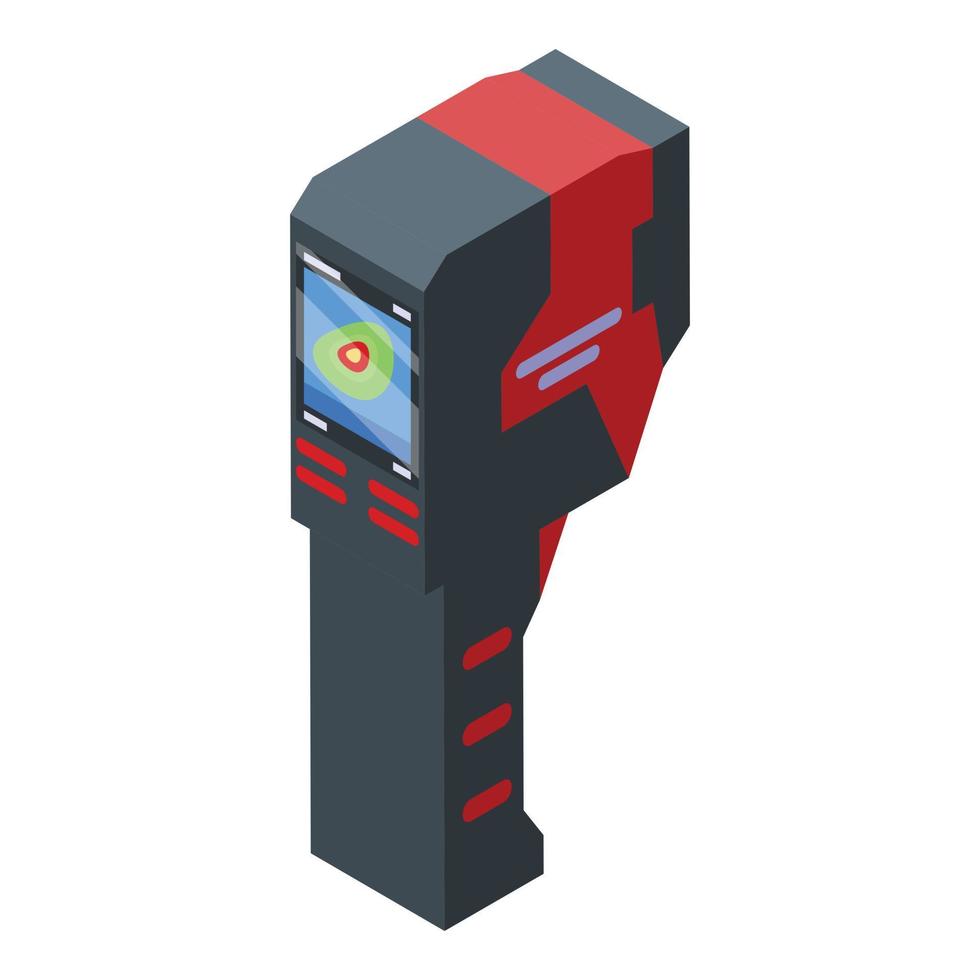 Thermal imager analysis icon, isometric style vector