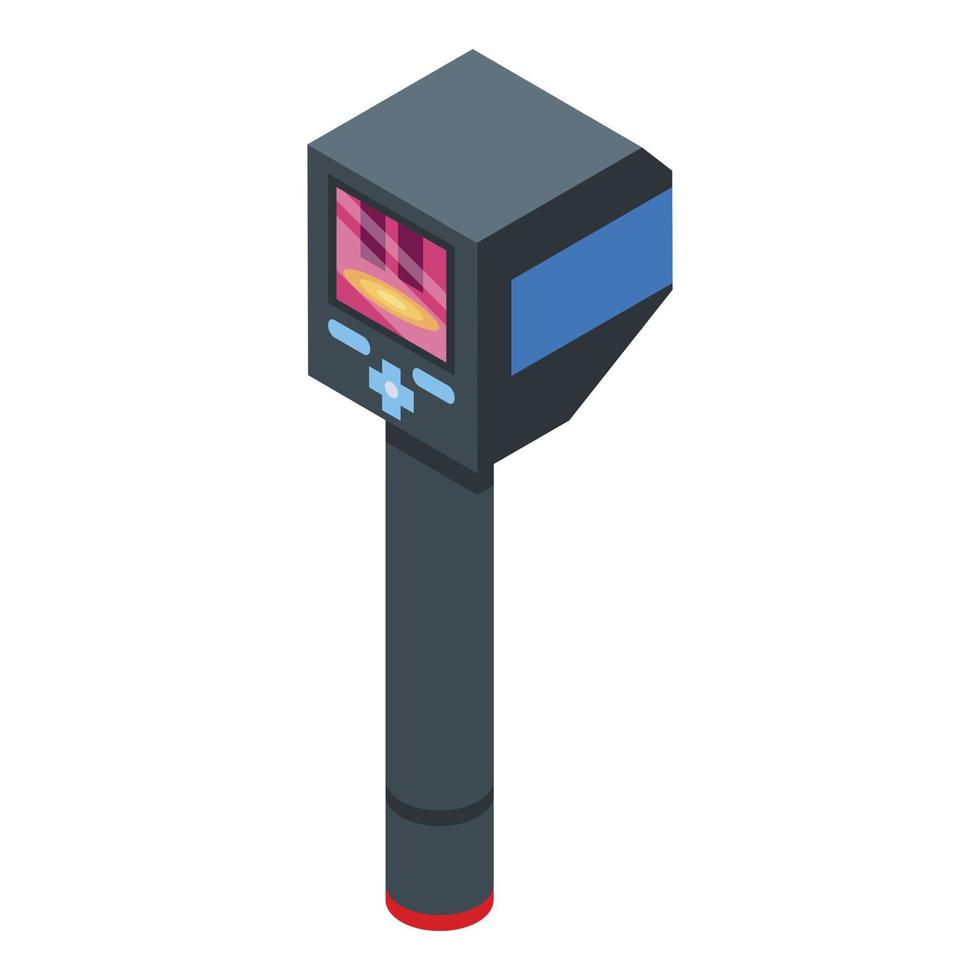 Scanner thermal imager icon, isometric style vector