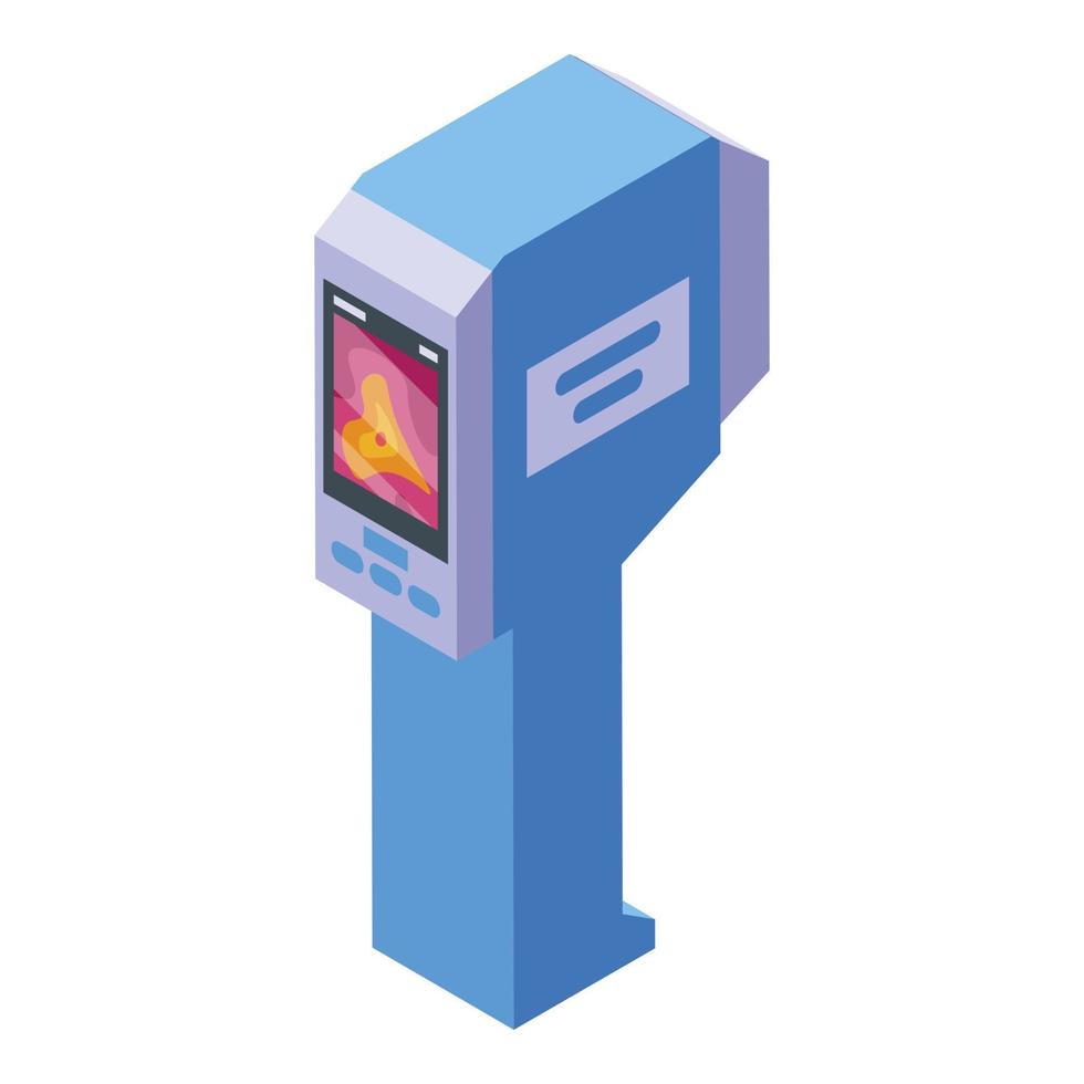 Geodetic thermal imager icon, isometric style vector