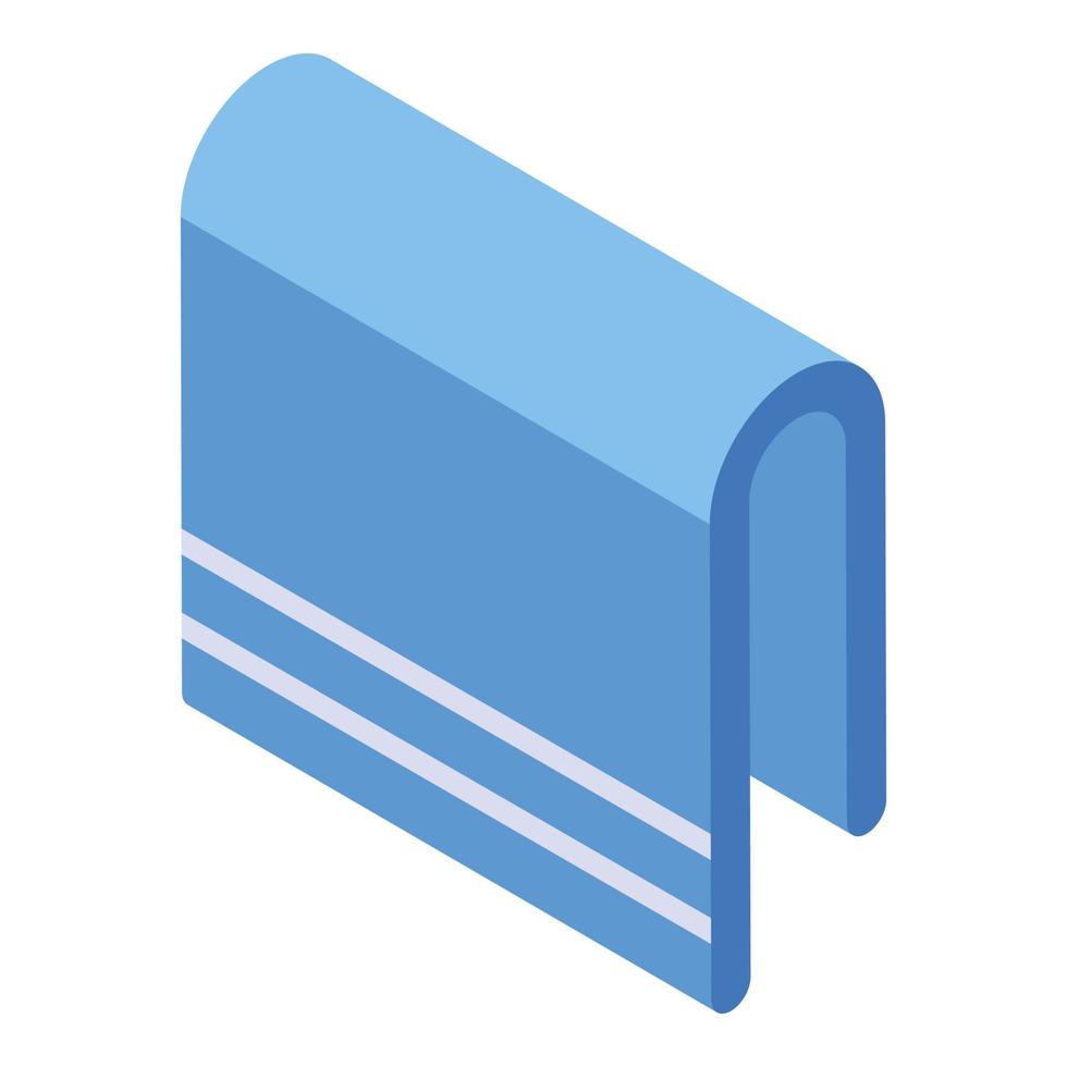 Towel on heated rail icon, isometric style vector