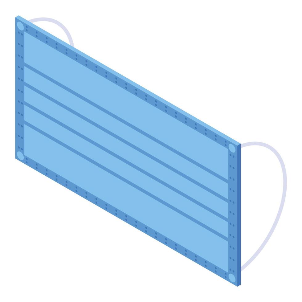 Breathe medical mask icon, isometric style vector