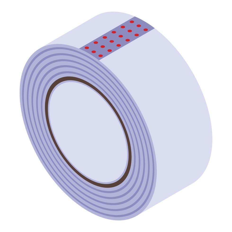 Transparent scotch tape icon, isometric style vector