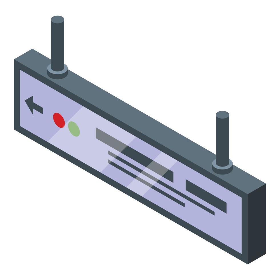 icono de dirección del tren eléctrico, estilo isométrico vector