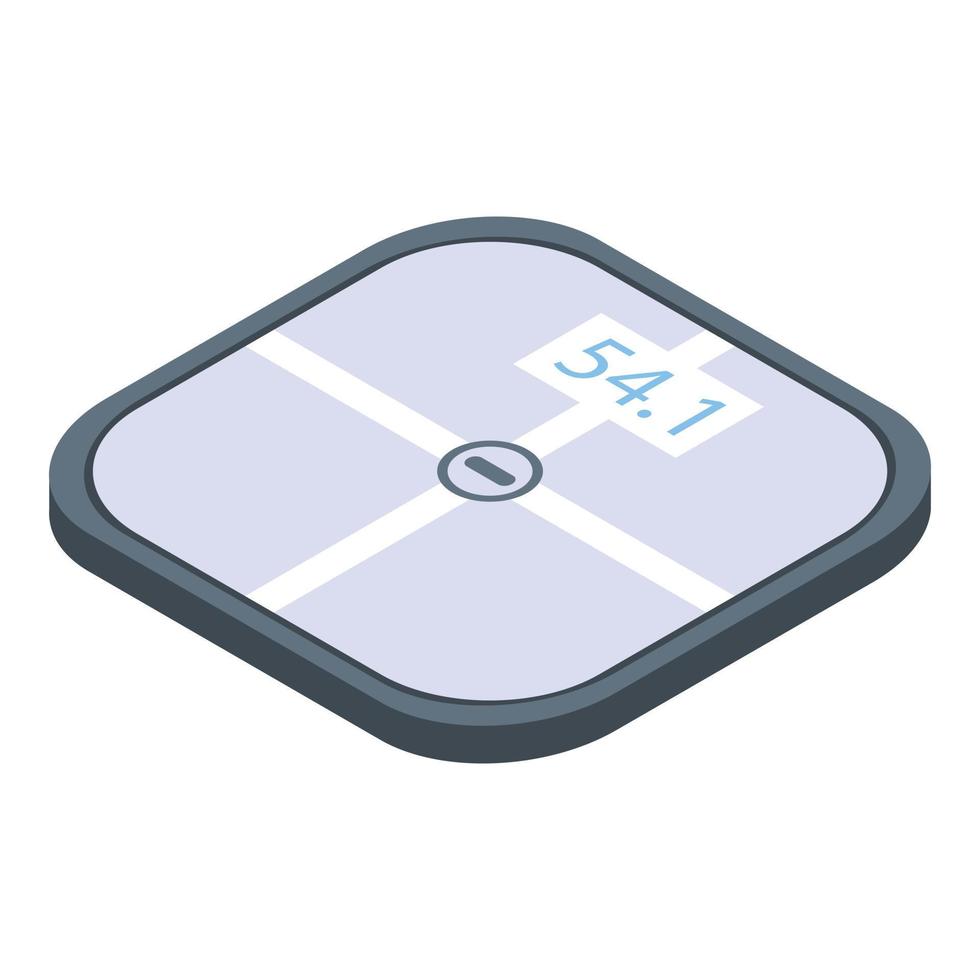 Active smart scales icon, isometric style vector