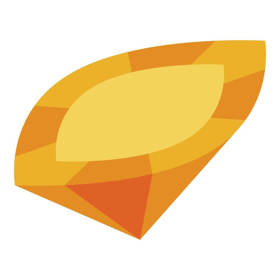 Orange gemstone icon, isometric style vector