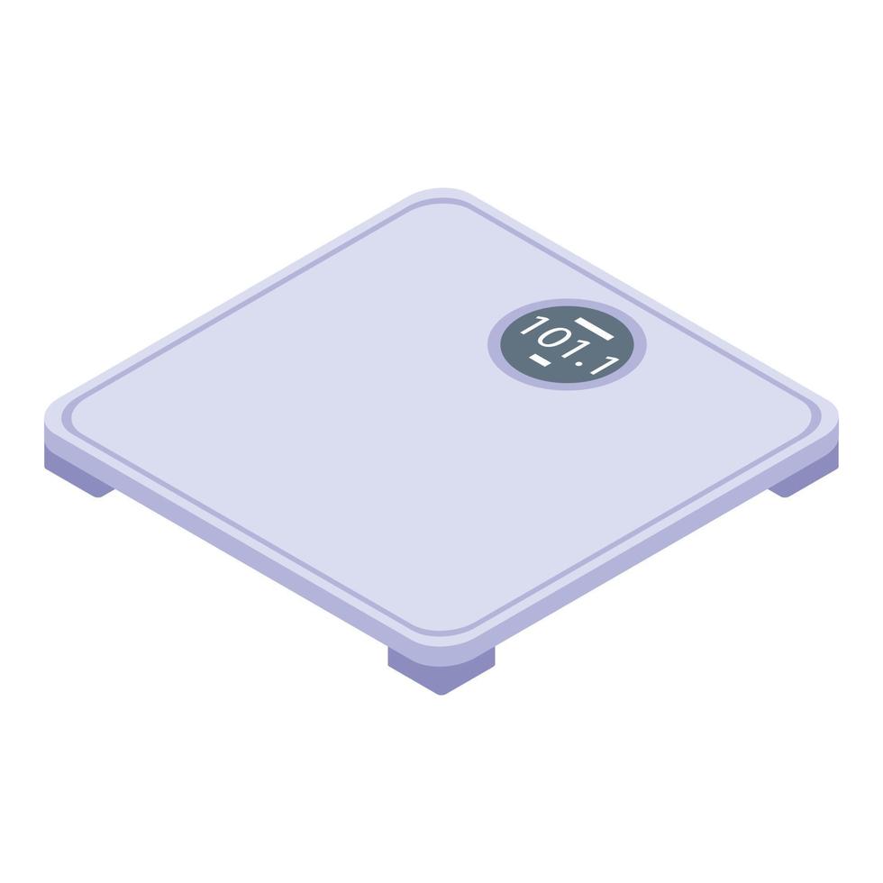 Rate smart scales icon, isometric style vector