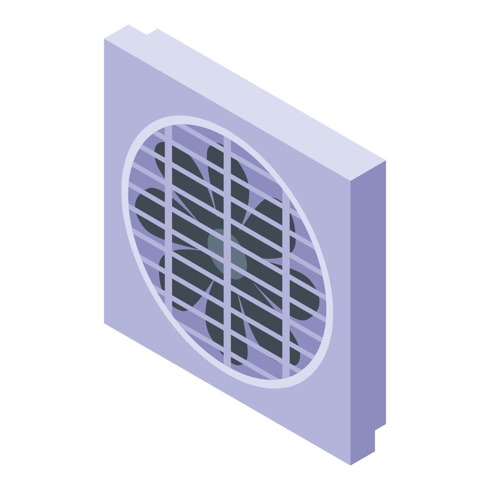 icono de ventilación de aire acondicionado, estilo isométrico vector