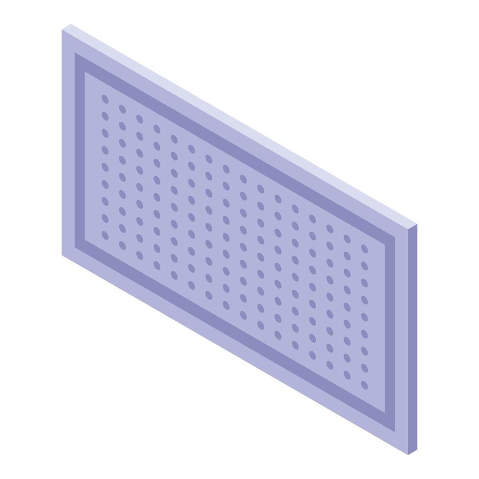 icono de puerta de ventilación, estilo isométrico vector