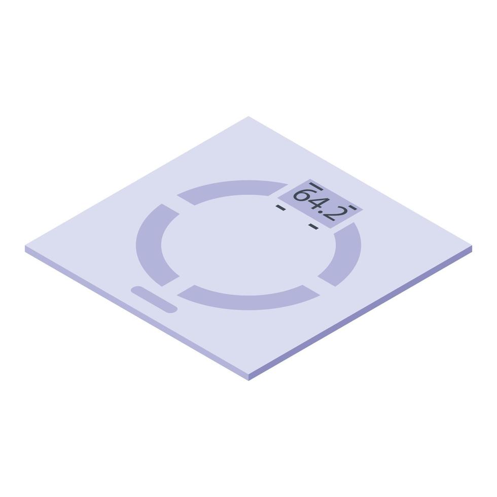 Lifestyle smart scales icon, isometric style vector
