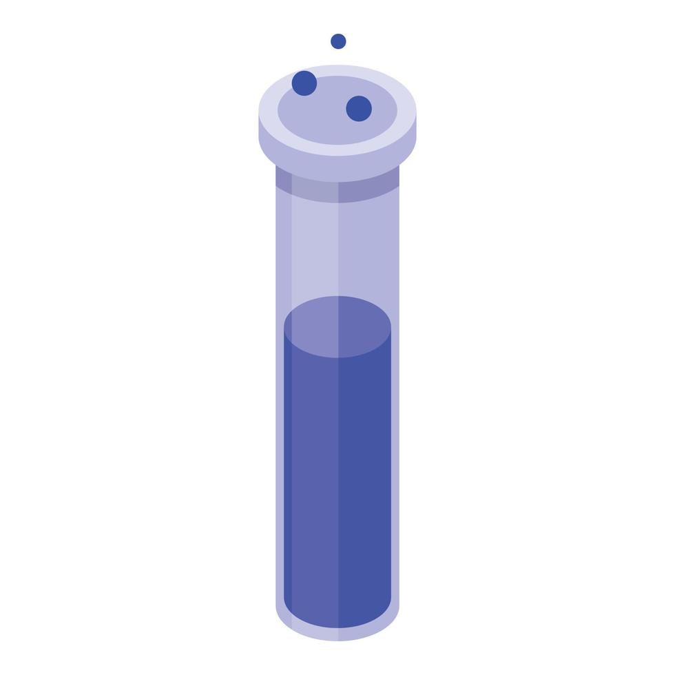 Boiling test tube icon, isometric style vector