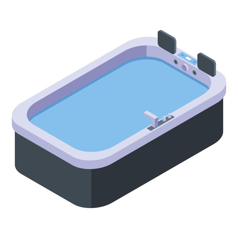 icono de jacuzzi de burbujas, estilo isométrico vector