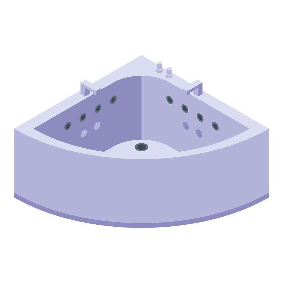 Basin jacuzzi icon, isometric style vector