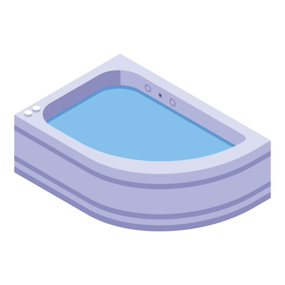 Hot jacuzzi icon, isometric style vector