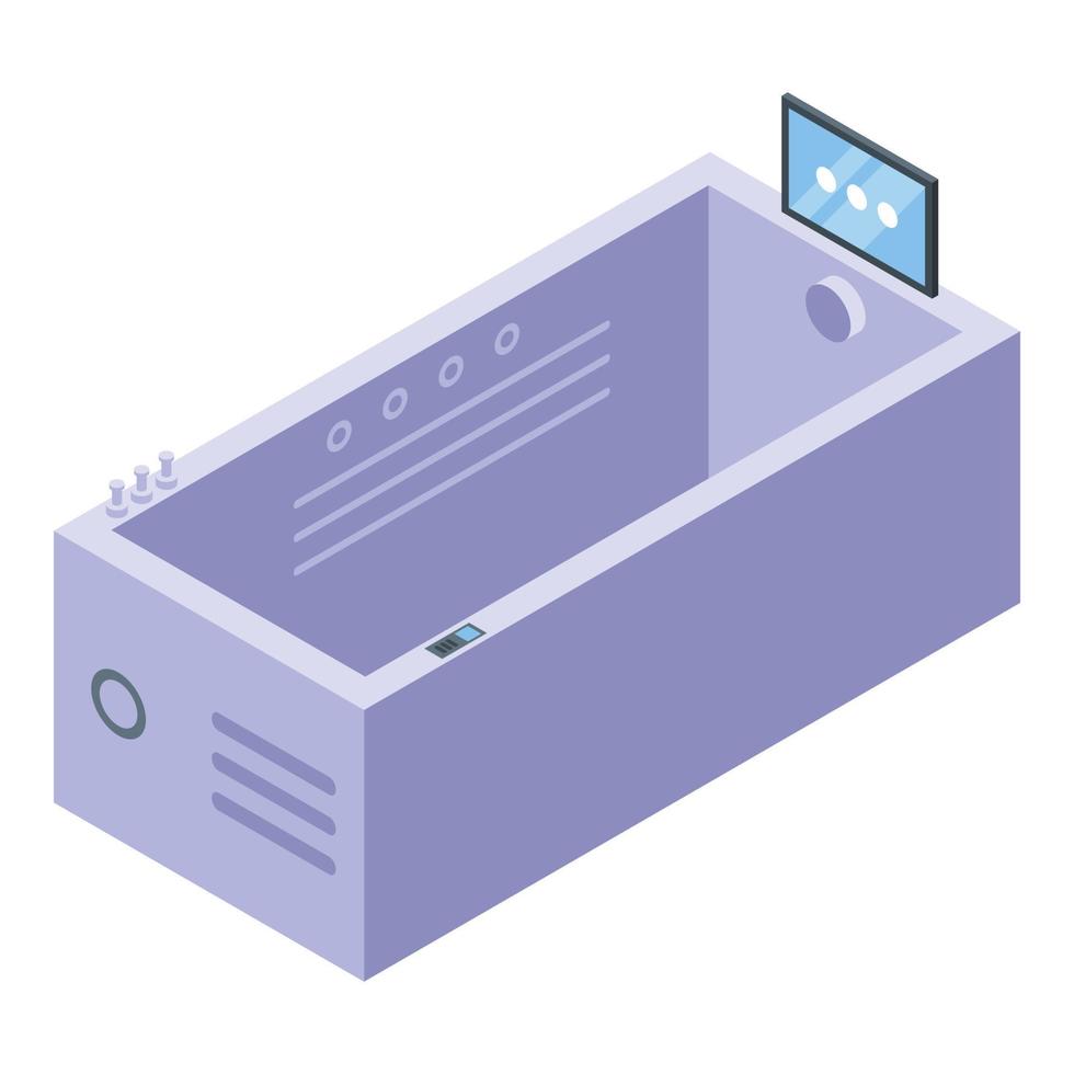 Sanitary jacuzzi icon, isometric style vector