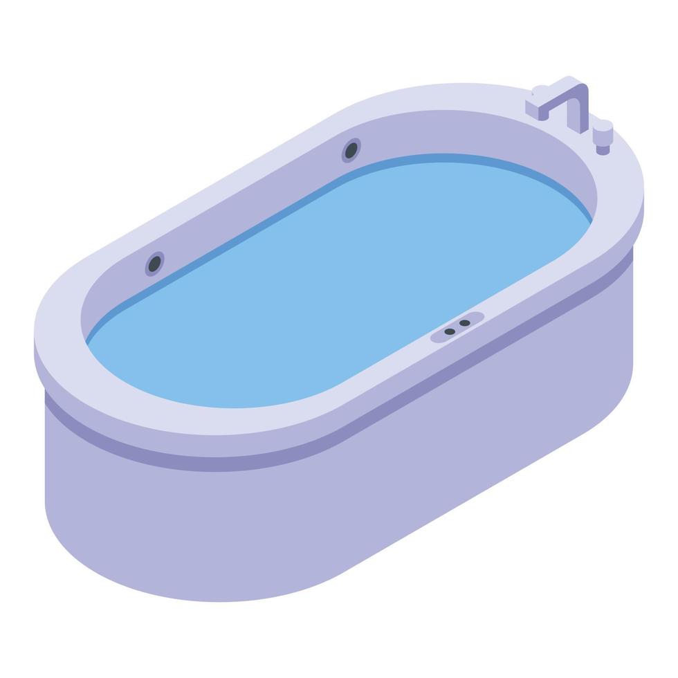 Jacuzzi bath icon, isometric style vector