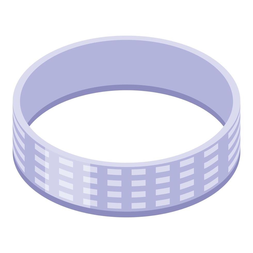 Brilliant ring icon, isometric style vector